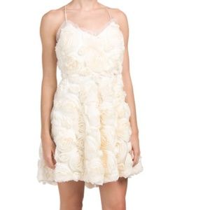LAUNDRY BY SHELLI SEGAL 3d Rosette Flare Dress